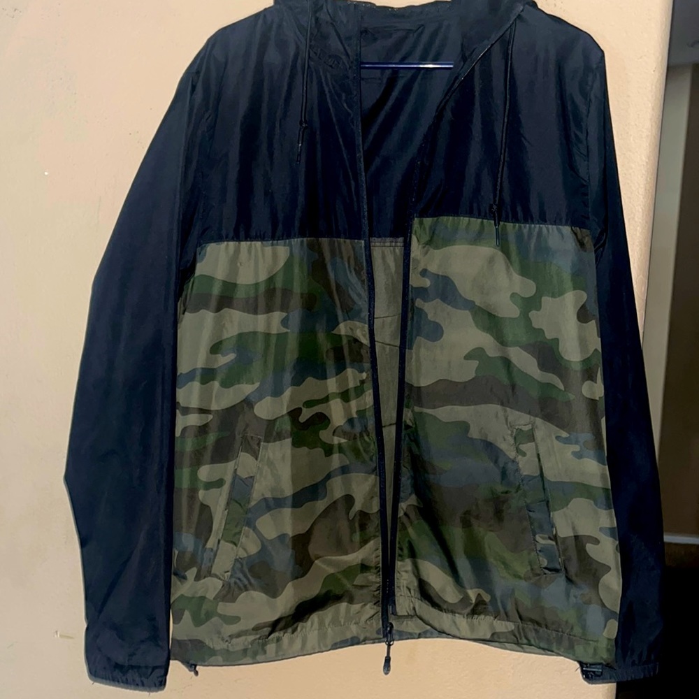 Mens windbreaker zip up jacket